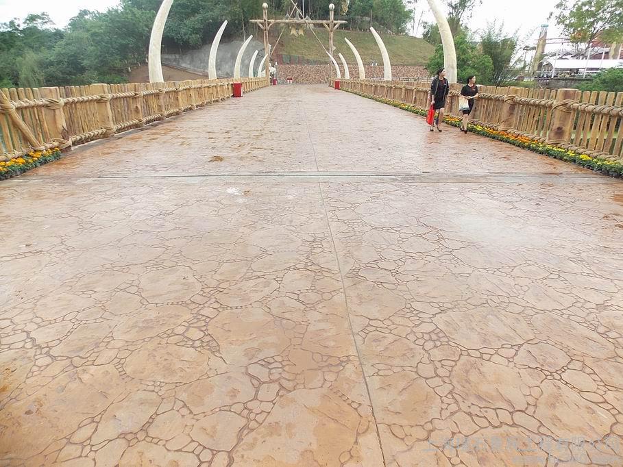 壓模地坪，花紋非常好看